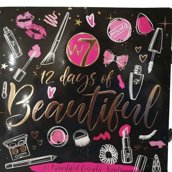 NEW W7 Advent Makeup Calendar, 12 Items In Package Black - Picture 1 of 8
